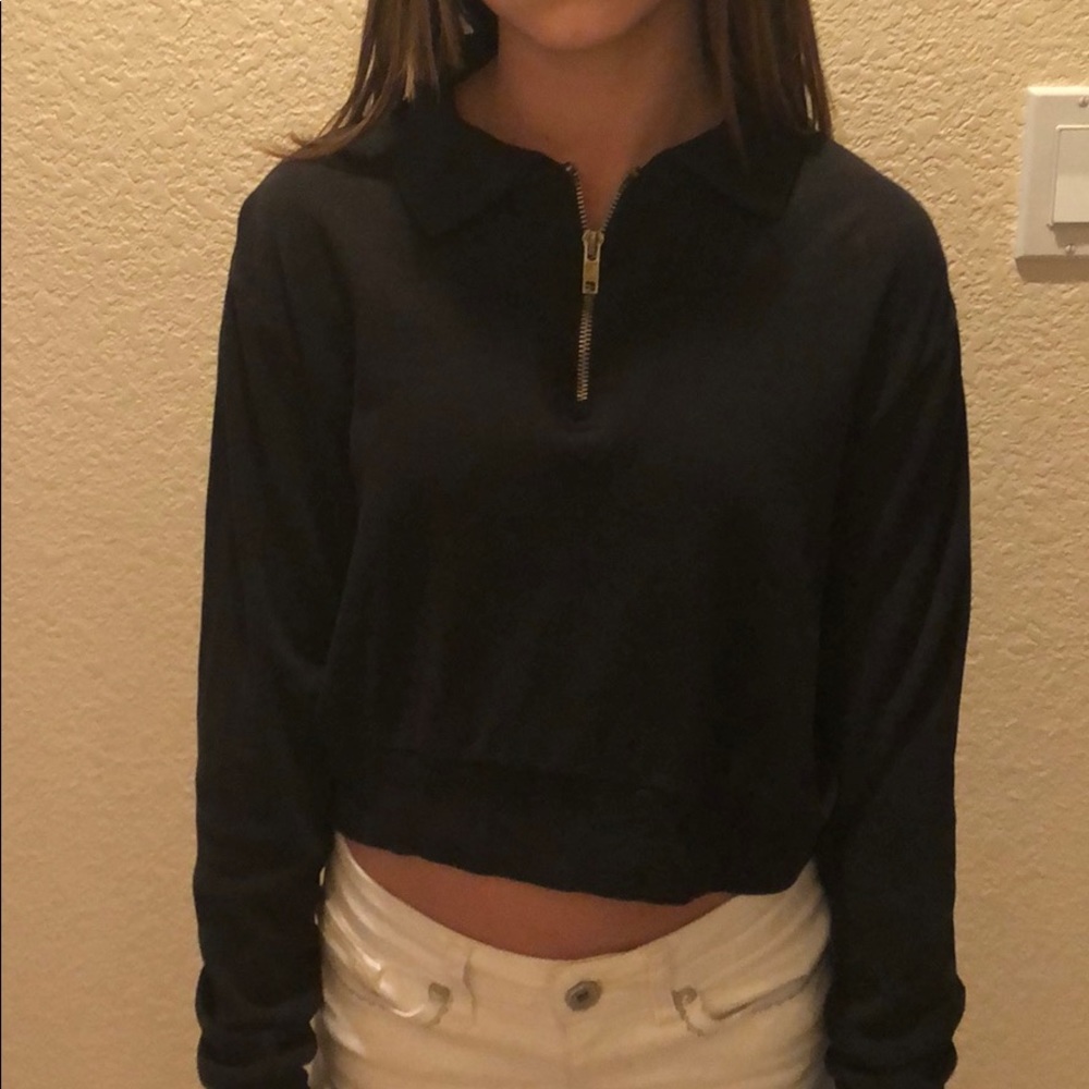 Black half zip up sweater